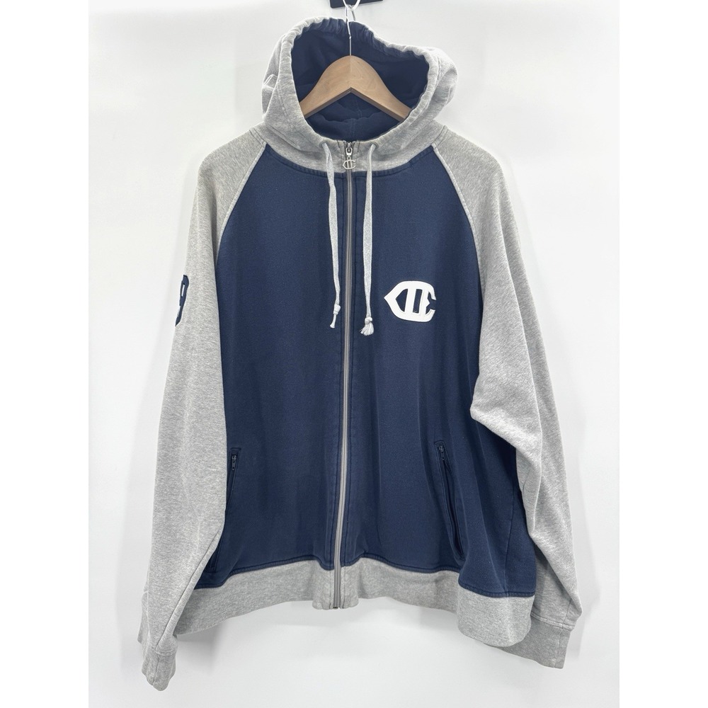 VTG Y2K Mens Champion XL Sweatshirt Full Zip Hooded Pocket Classic Retro 90s